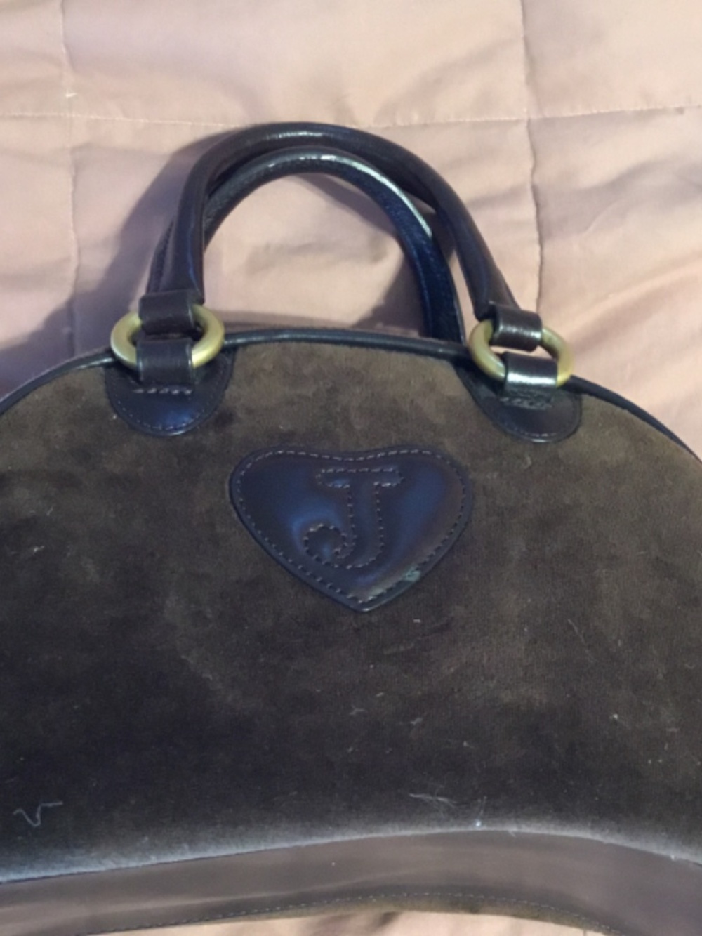 Vintage Juicy Couture Brown Velour Bowler purse Very good Condition - Picture 5 of 5